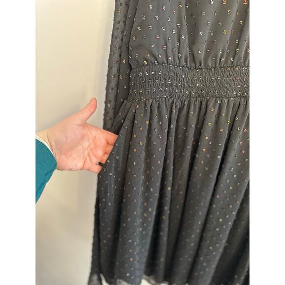 Torrid Clip Dot Blouson Long Sleeve High Neck Whimsy Fairy Goth Dress Plus Sz. 1 - Picture 7 of 11